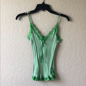 Green striped tank top